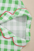 Plaid Print Contrast Trim Long Sleeve Loungewear Set