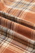 Plaid Print Corduroy Flap Pocket Buttoned Shacket Outerwear