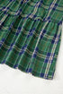 Plaid Print Frilly Collar Long Sleeve Shift Mini Dress