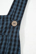 Plaid Print High Waist Buttoned Pocketed Wide Leg Jumpsuit