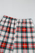Plaid Print Long Sleeve Two Piece Pajama Set Sleepwear