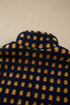 Plaid Print Plush Sherpa Fleece Zip Up Lined Jacket