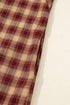 Plaid Print Ruffled Long Sleeve Patchwork Hem Mini Dress