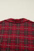 Plaid Print Short Sleeve Wide Leg Two Piece Loungewear