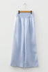 Plaid Print Smocked High Waist Wide Leg Pants