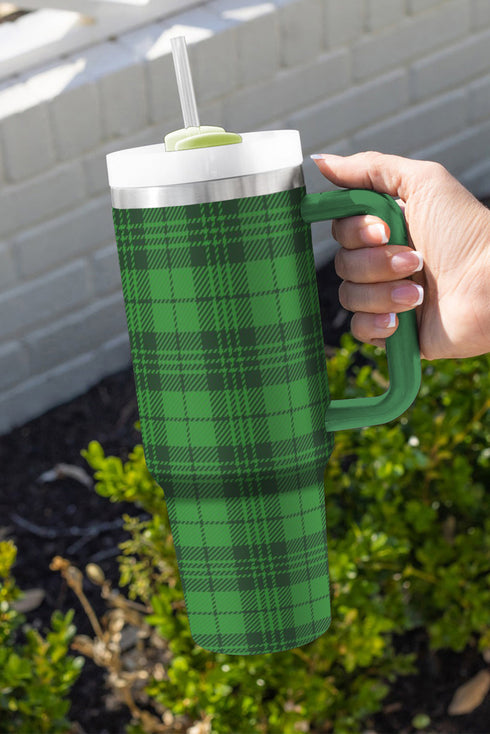 Plaid Print Stainless Steel Vacuum Insulated Tumbler