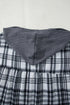 Plaid Print V Neck Balloon Sleeve Woven Top