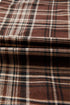 Plaid Print V Neck Balloon Sleeve Woven Top