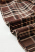 Plaid Print V Neck Balloon Sleeve Woven Top