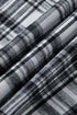 Plaid Print V Neck Balloon Sleeve Woven Top