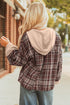 Plaid Print V Neck Balloon Sleeve Woven Top