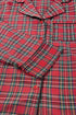 Plaid Print Wide Leg Shirt And Pant Loungewear