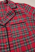 Plaid Print Wide Leg Shirt And Pant Loungewear
