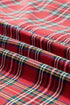 Plaid Print Wide Leg Shirt And Pant Loungewear