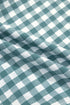 Plaid Shirred Three Quarter Sleeve Peplum Blouse
