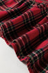 Plaid Shirt Collar Ruffle Hem Long Sleeve Mini Dress