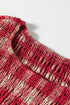 Plaid Smocked Puff Sleeve A Line Mini Dress
