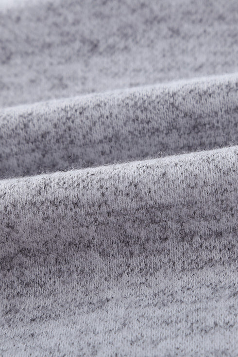 Plaid Splicing Pocketed Gray Hoodie