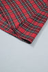 Plaid Tie Front Long Sleeve Shift Mini Dress