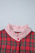 Plaid V Neck Collar And Cuff Mini Dress