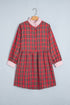 Plaid V Neck Collar And Cuff Mini Dress