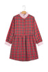Plaid V Neck Collar And Cuff Mini Dress