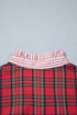 Plaid V Neck Collar And Cuff Mini Dress