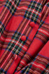 Plaid V Neck Ruffle Hem Tie Waist Maxi Dress