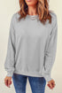 Plain Crew Neck Pullover Sweatshirt