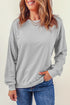 Plain Crew Neck Pullover Sweatshirt