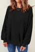 Plain Crew Neck Pullover Sweatshirt
