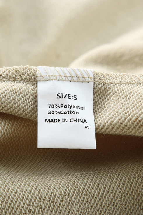 Plain Crew Neck Pullover Sweatshirt