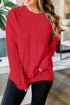 Plain Crew Neck Pullover Sweatshirt