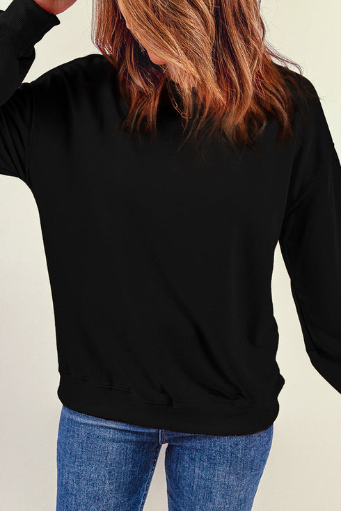 Plain Crew Neck Pullover Sweatshirt
