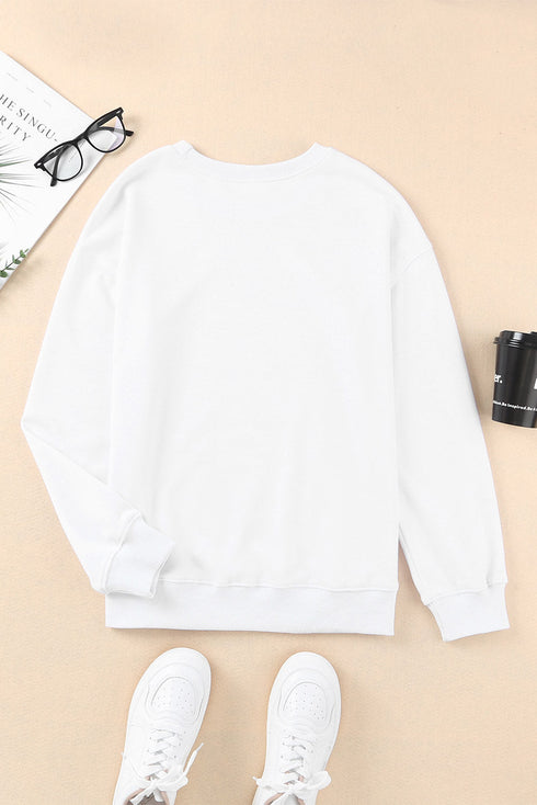 Plain Crew Neck Pullover Sweatshirt