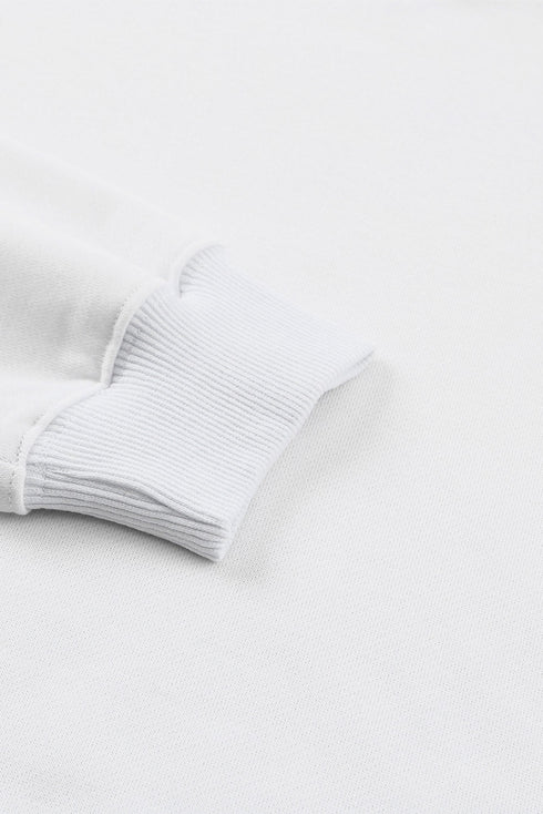 Plain Crew Neck Pullover Sweatshirt