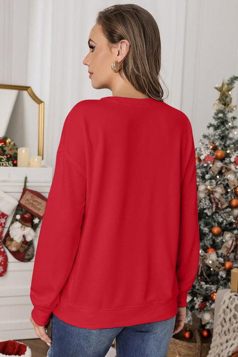 Plain Crew Neck Pullover Sweatshirt