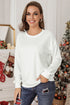 Plain Crew Neck Pullover Sweatshirt