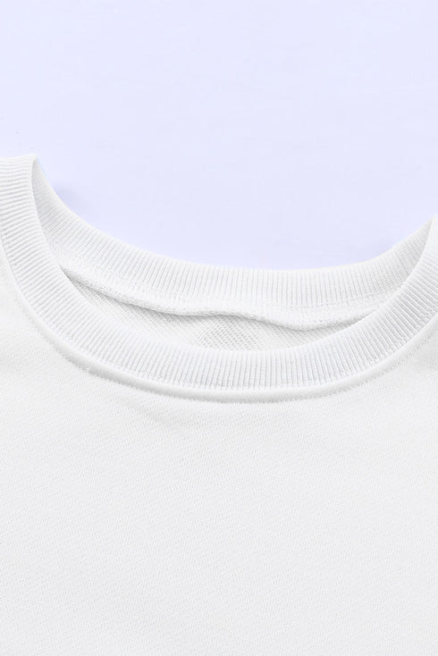 Plain Crew Neck Pullover Sweatshirt