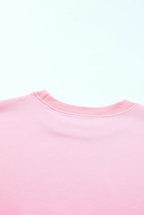 Plain Crew Neck Pullover Sweatshirt