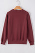 Plain Drop Shoulder Crewneck Pullover Sweatshirt