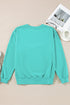 Plain Drop Shoulder Crewneck Pullover Sweatshirt