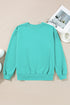 Plain Drop Shoulder Crewneck Pullover Sweatshirt