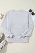 Plain Drop Shoulder Crewneck Pullover Sweatshirt