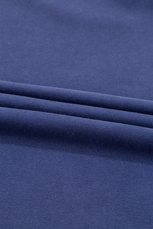 Plain Drop Shoulder Crewneck Pullover Sweatshirt