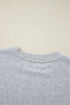 Plain Drop Shoulder Crewneck Pullover Sweatshirt