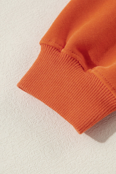 Plain Drop Shoulder Crewneck Pullover Sweatshirt