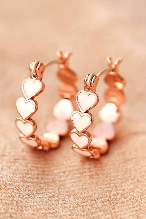 Plated Alloy Heart Silhouette Hook Drop Earrings