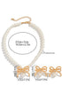 Plated Rhinestone Bow Imitation Pearl Necklace Earring Set