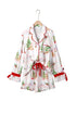 Playful Abstract Print Long Sleeve Two Piece Lounge Set